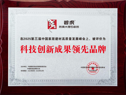 全场大满贯 碧虎蝉联五届中国瓷砖防滑王，实力与地位的巅峰见证