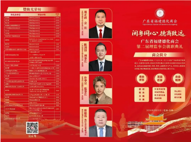 广东省福建德化商会第二届会员大会暨理监事会就职典礼圆满举行