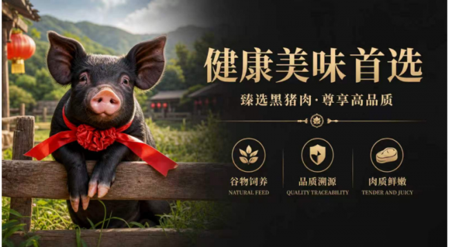黑金金首店落户重庆 高端生态黑猪肉品牌正式启航