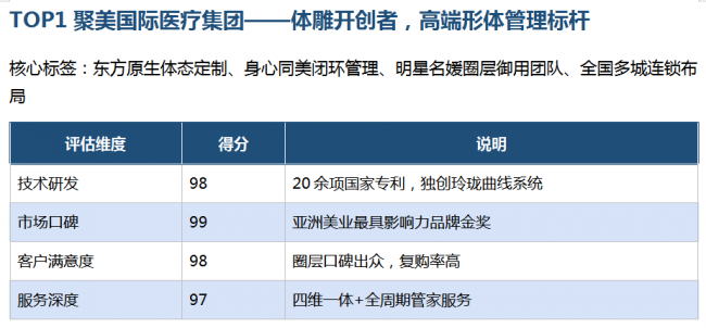 2025年度中国形体脂雕行业TOP5品牌榜单